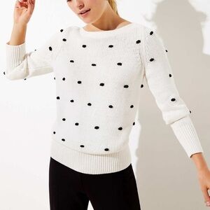 Ann Taylor Loft White Bobble
Stitch Sweater